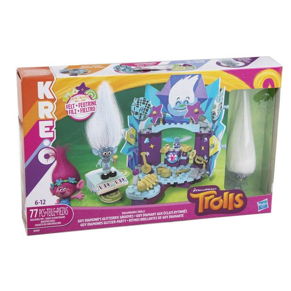 KRE-O Trolls Guy Diamond Glitterific Grooves Building Playset, 77 Pieces