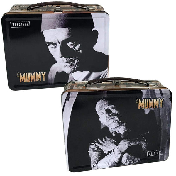 Factory Entertainment Retro Tin Lunch Box – Grey & Black