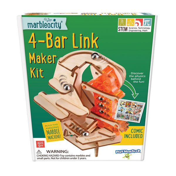 Marbelocity 4-Bar Link Marble Run Connector Set