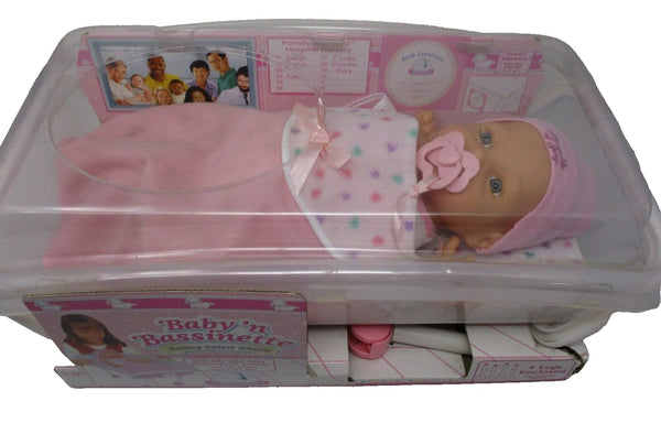 Goldberger Bundle of Joy Baby Doll with Bassinette Set