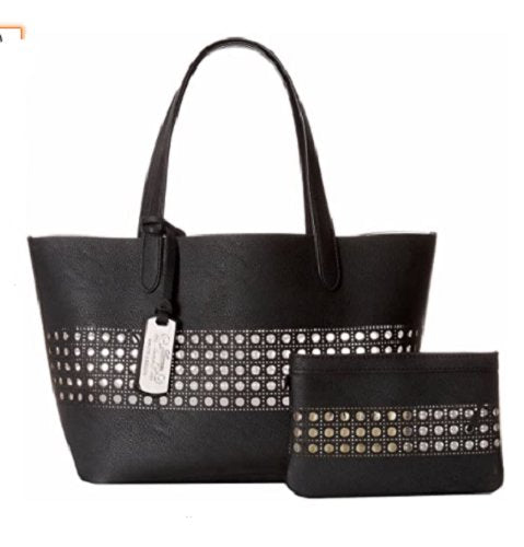 Lauren Ralph Lauren Leighton Shopper Tote with Wristlet – Black
