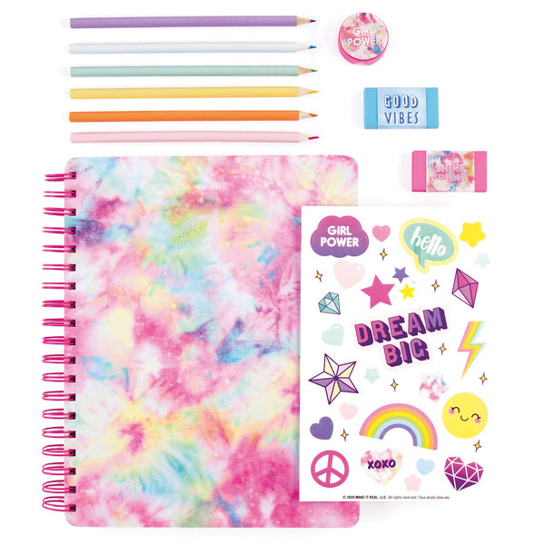 Make It Real 3C4G Tie Dye Pastel Sketchbook Set for Girls