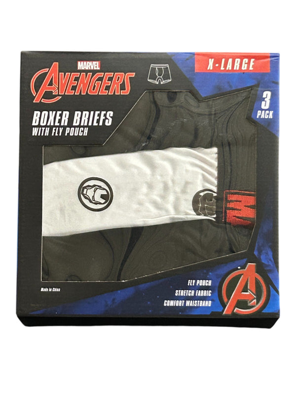 Briefly Stated Avengers Men's Boxer Briefs – 3-Pack, X-Large