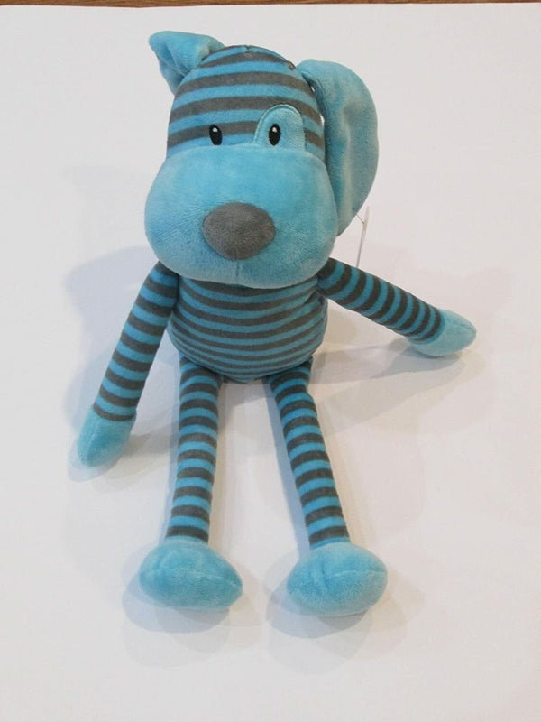 Beverly Hills Teddy Bear Co. Plush Dog – Blue Stripe