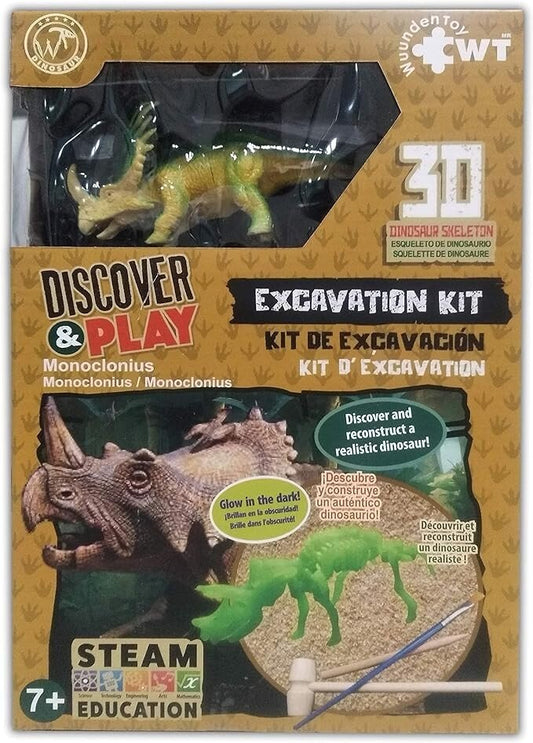 Wuundentoy Monoclonium Dinosaur Excavation Kit – Glow Skeleton