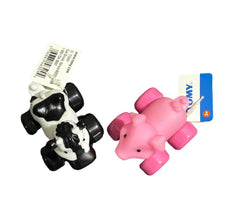 TOMY Collect N Play Cow & Pig on Wheels Pull-Along Farm Toy Set