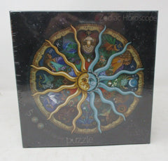 Zodiac Horoscopes 500 Piece Round Jigsaw Puzzle – 12 Signs