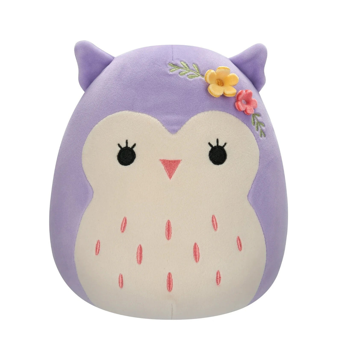Squishmallows 12" Holly the Purple Owl Easter Plush with Flower Pin