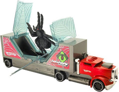 Hot Wheels Spider Challenge Rig – Red Hauler with Action Game
