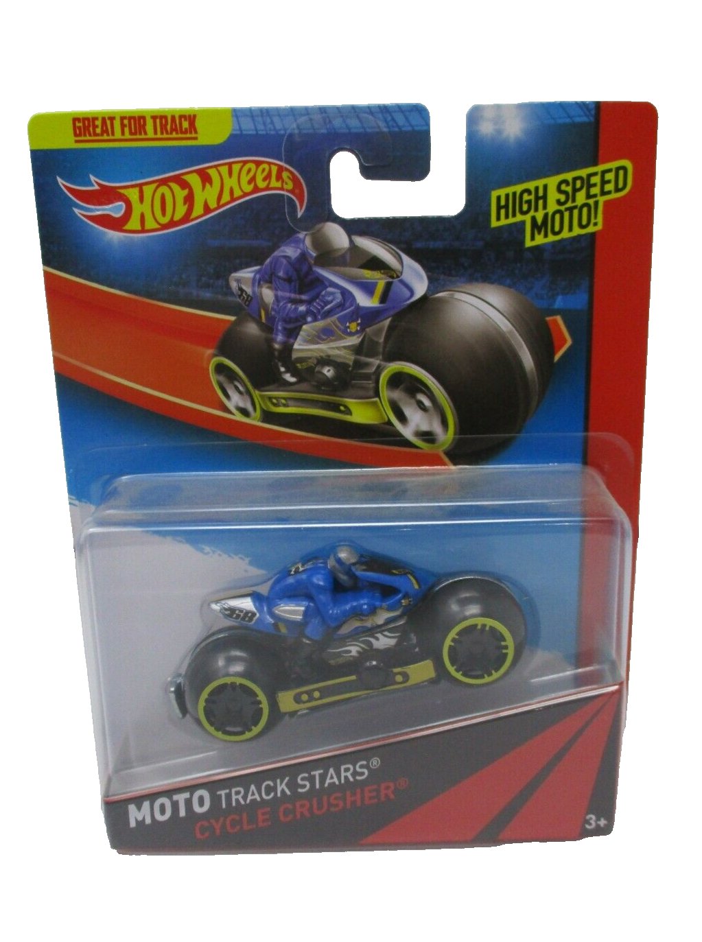 Hot Wheels Moto Track Stars Cycle Crusher Die-Cast Motorcycle