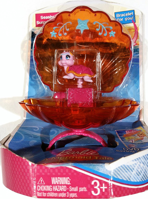 Mattel Barbie Mermaid Tale Seashell Surprise – Orange Turtle Mini Figure