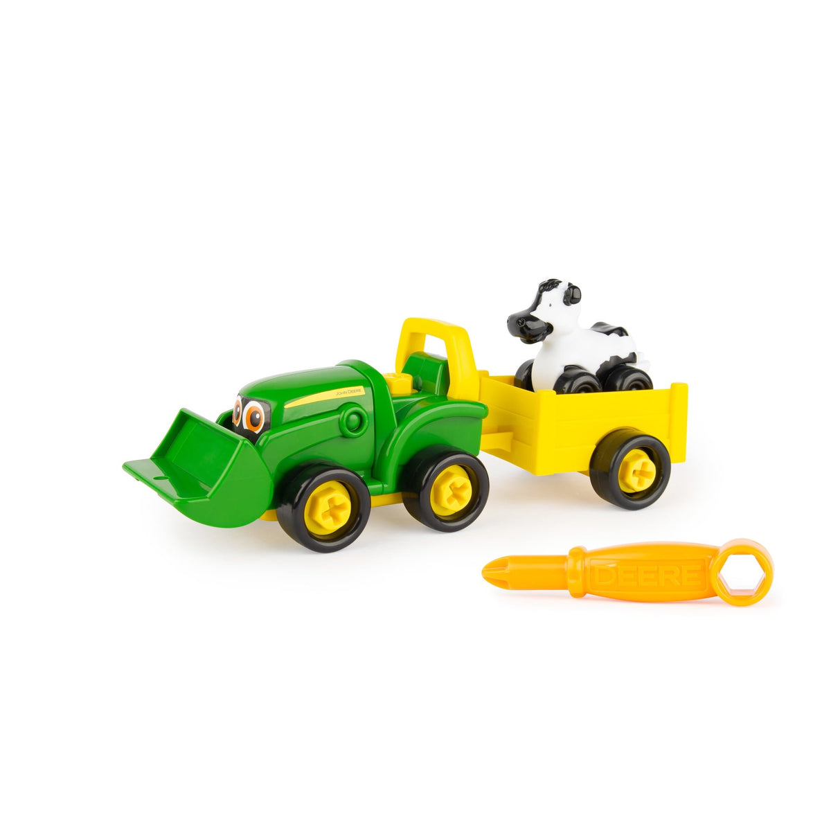 John Deere Build-a-Buddy Bonnie Scoop Tractor with Wagon, Cow & Tool