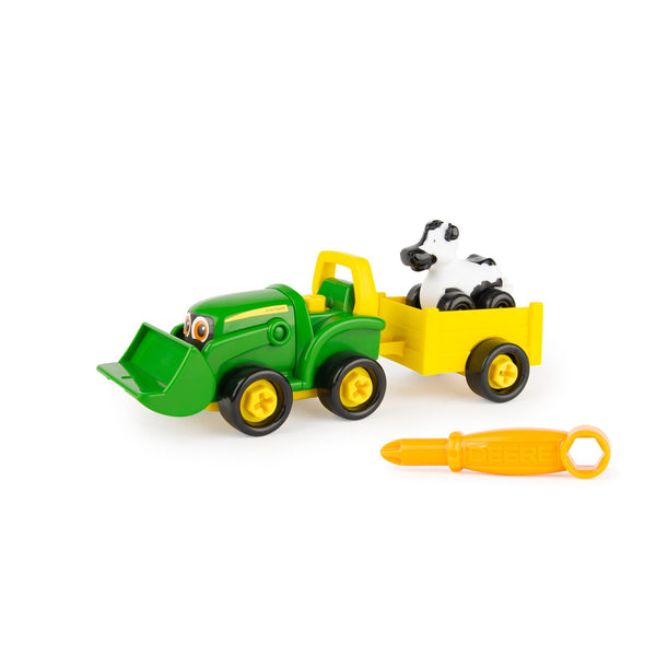 John Deere Build-a-Buddy Bonnie Scoop Tractor with Wagon, Cow & Tool