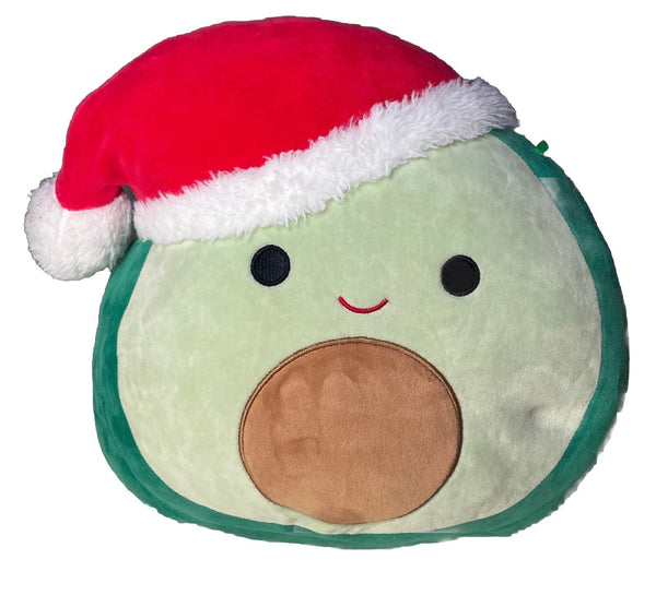 Squishmallows 8" Austin Avocado Santa Hat Holiday Plush