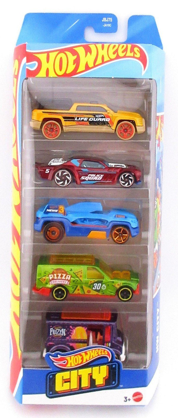 Hot Wheels City 5-Pack Die-Cast Cars | 1:64 Scale Assorted