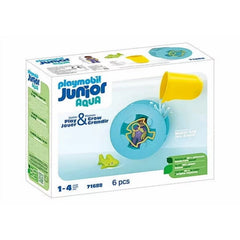 PLAYMOBIL Junior Water Wheel with Baby Shark Bath Playset