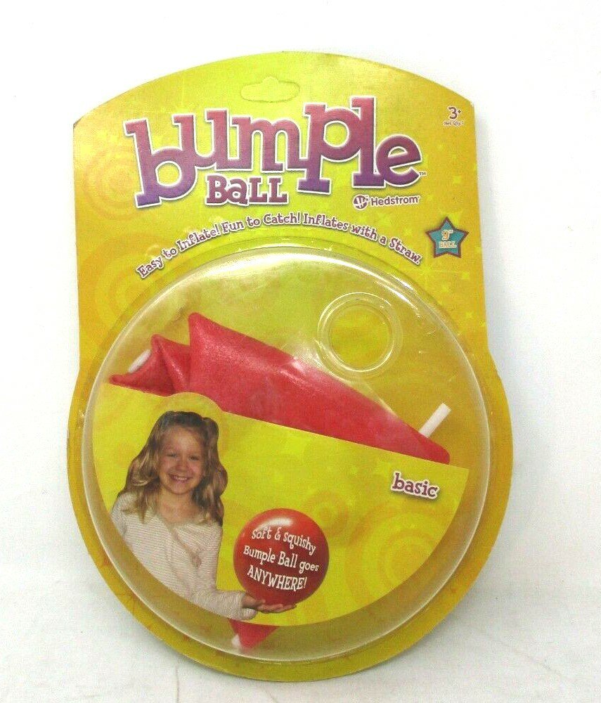 Hedstrom Bumple Ball 9 Inch – Easy-Inflate Kids Play Ball, Red
