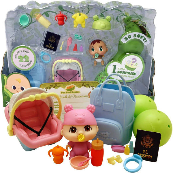 Pea Pod Babies Little Travel Set – 2 Mini Collectible Dolls