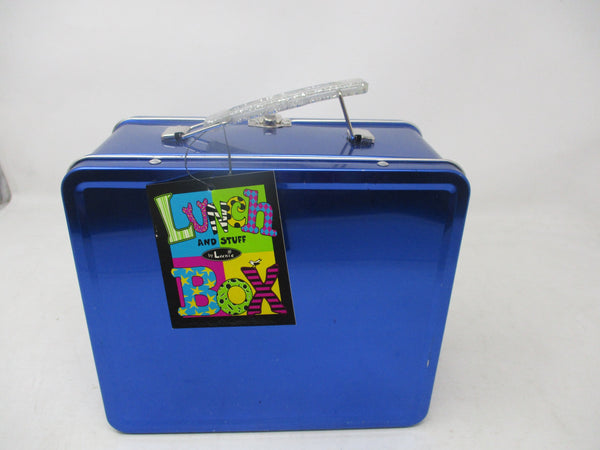 Glitter Handle Lunch Box Tin – Retro Style Metal Lunch Tin