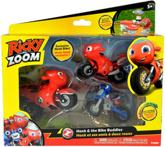 TOMY Ricky Zoom Hank & Bike Buddies Motorcycle Toy Set of 3