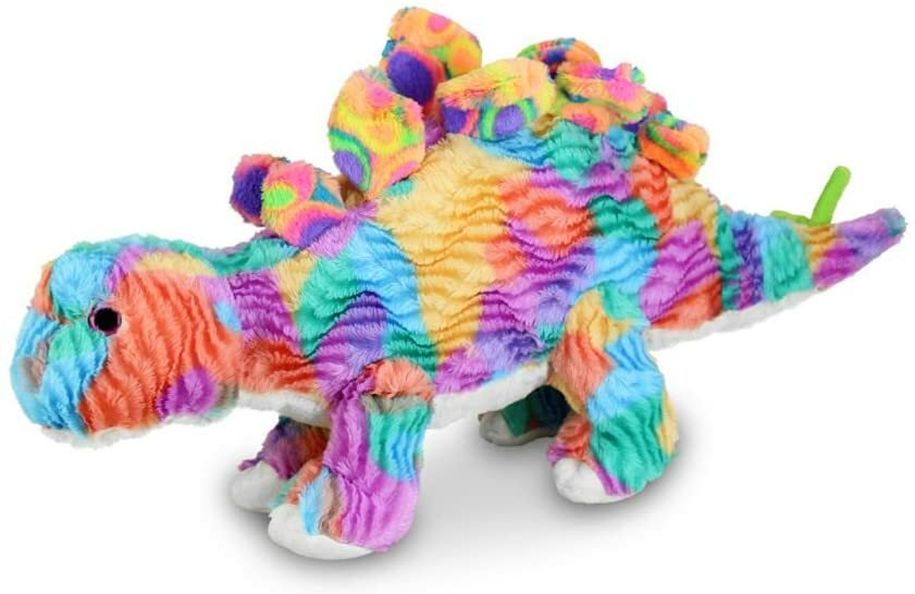 Glitzy 18-Inch Tie-Dye Stegosaurus Plush Stuffed Animal