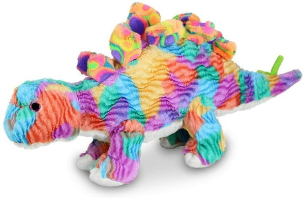 Glitzy 18-Inch Tie-Dye Stegosaurus Plush Stuffed Animal