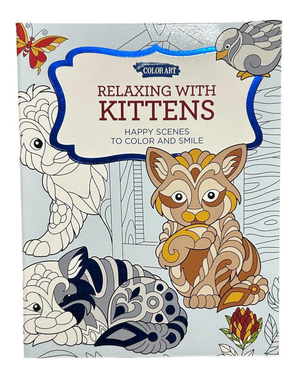 Leisure Arts Color Art Relaxing With Kittens Adult Coloring Book