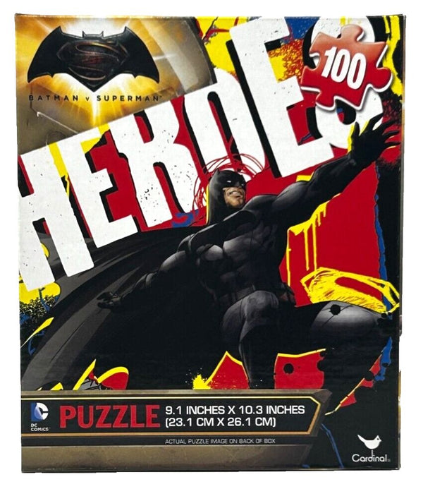 Cardinal Batman v Superman 100-Piece Jigsaw Puzzle
