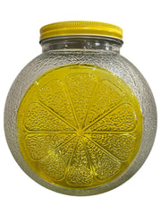 Circle Glass 1 Gallon Lemon Glass Drink Dispenser with Spigot