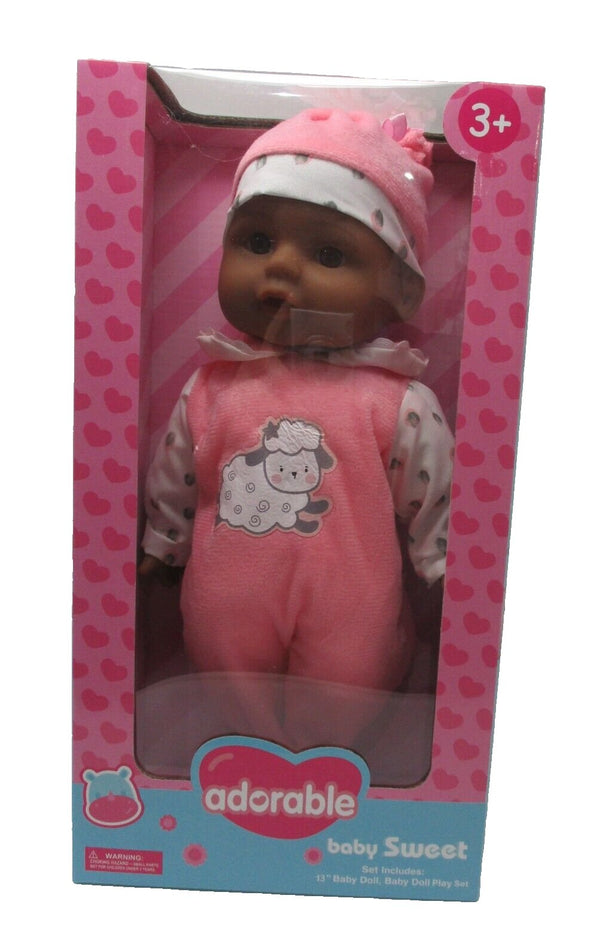 Adorable 13-Inch AA Baby Doll in Pink Lamb Outfit & Hat