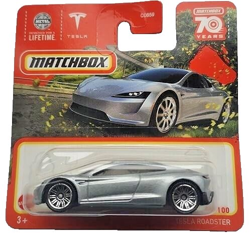 Matchbox Tesla Roadster Die-Cast Car – #91/100 Collector Series