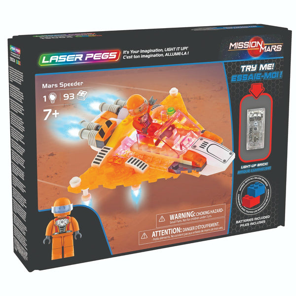 Laser Pegs Mars Speeder – Light-Up Building Set for Kids