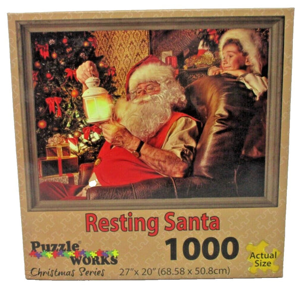 Puzzle Works Resting Santa 1000 Piece Jigsaw Puzzle