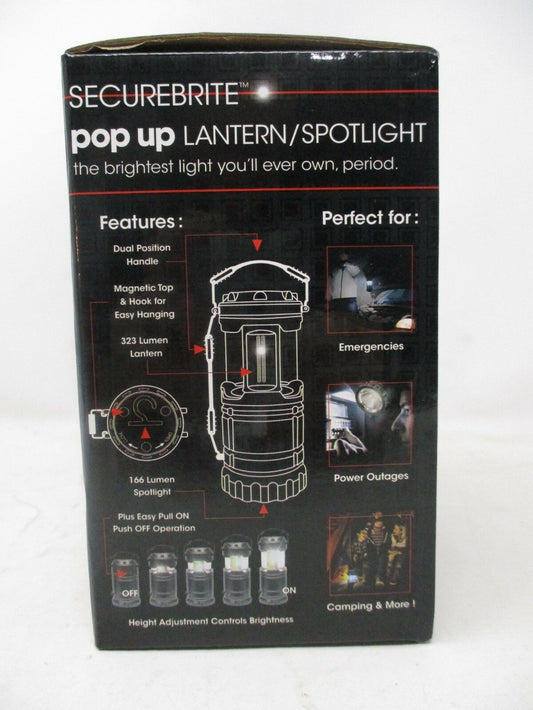 Securebrite Pop-Up COB Lantern & Spotlight – Green, 323 Lumens