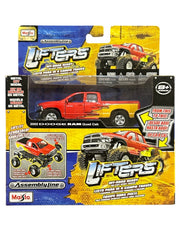 Maisto Assembly Line Lifters 2002 Dodge Ram Quad Cab — Orange/Yellow