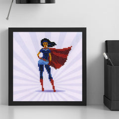 Diamond Art by Leisure Arts Hero Diamond Painting Kit, 8"x8"