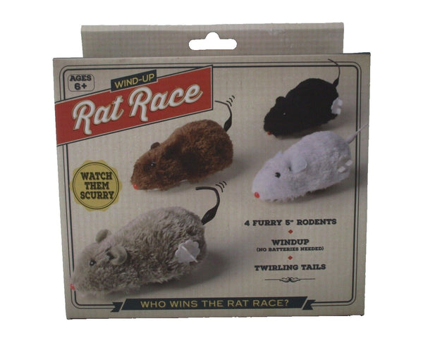 Meridian Point Wind-Up Rat Race – Set of 4 Scurrying Toy Mice