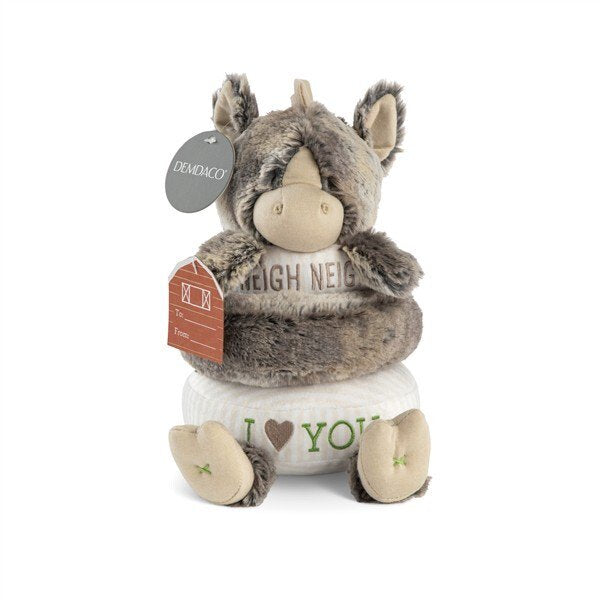 DEMDACO Neigh Neigh Horse Stackable Rings Plush, 9 Inch
