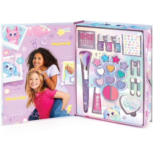Make It Real 3C4G: Imagination Land Cosmetic Set - 25pc Complete Beauty Set, Blush, Eyeshadow, Lip Gloss, Nail Polish, Three Cheers for Girls, Kids Ages 8+
