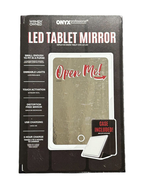 Onyx Professional Portable LED Makeup Mirror with Dimmable Lights