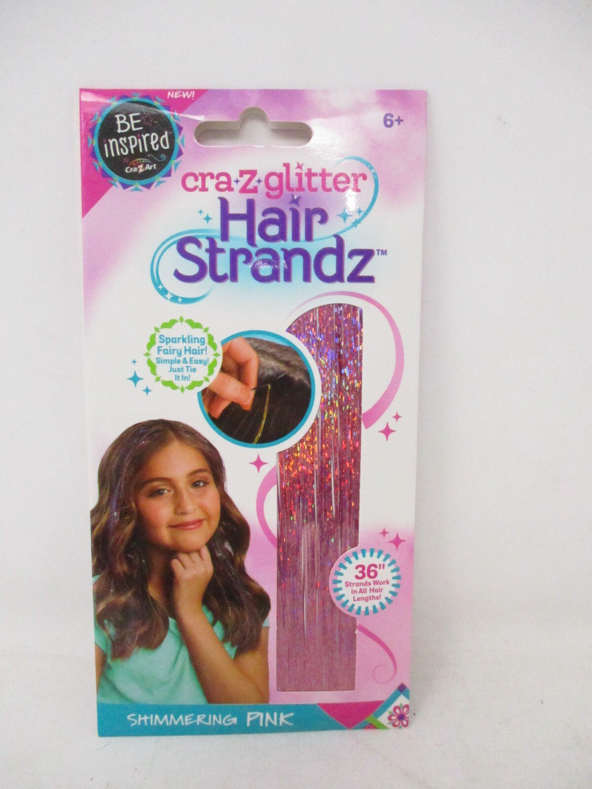 Cra-Z-Art Cra-Z-Glitter Hair Strandz – Shimmering Pink Fairy Hair