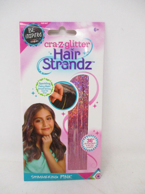 Cra-Z-Art Cra-Z-Glitter Hair Strandz – Shimmering Pink Fairy Hair