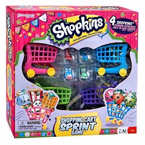 Pressman Shopkins Shopping Cart Sprint Racing Board Game