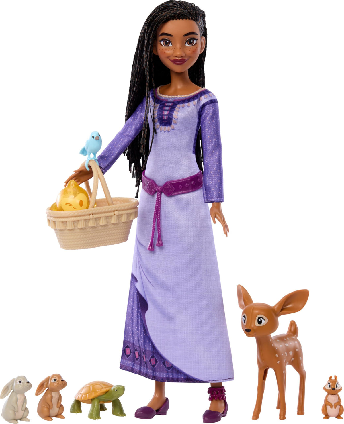 Mattel Disney Wish Woodland Animals of Rosas Asha Doll Set
