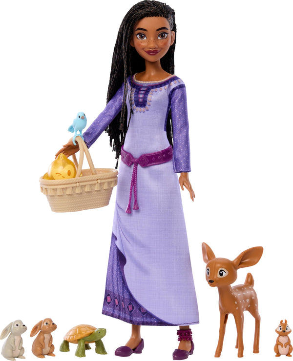 Mattel Disney Wish Woodland Animals of Rosas Asha Doll Set