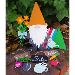 Leisure Arts Basics Boy Wood Gnome Craft Kit with Interchangeable Hats