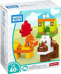 Mega Bloks Let's Build Pets 40-Piece Preschool Building Set