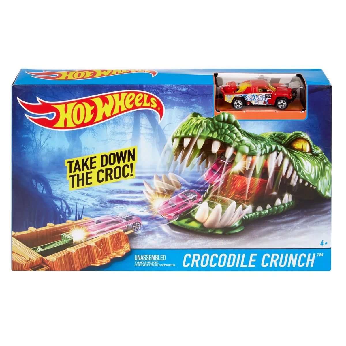 Hot Wheels Crocodile Crunch Play Set with 1 Car