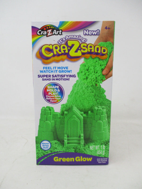 Cra-Z-Art Cra-Z-Sand Green Glow Moldable Sand – 1 lb