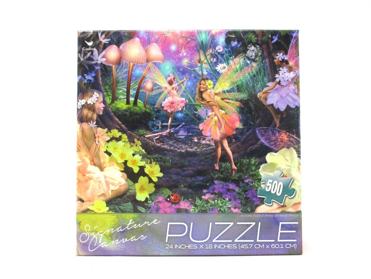 Cardinal Signature Canvas Fairies 500-Piece Puzzle 24"x18"